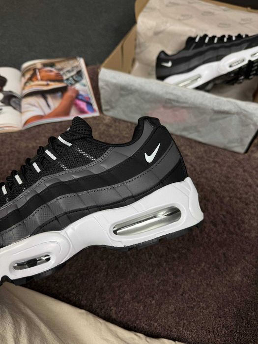 SALE! Nike Air Max 95 Black Grey 36 37 38 39 40 41 42 43 44 45 46 найк