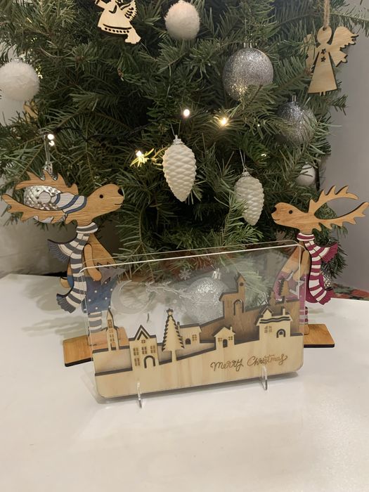 Новорічний декор, еко декор з фанери ,  композиції  новорічні