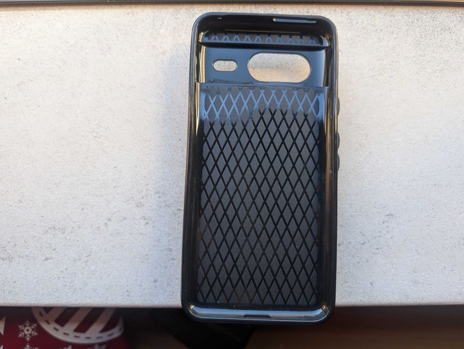 Capa Pixel 8 preta com carteira e anel de suporte