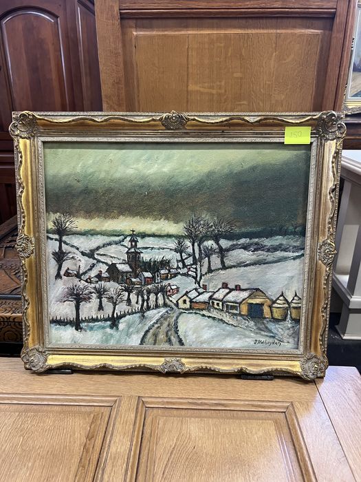 Obraz Malowany na Desce/Złota Rama/Raty