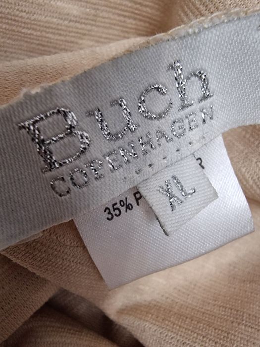 Sukienka,pólgolwik,ecru- gold"Buch".