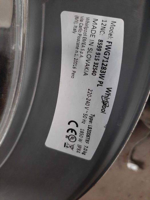 Części do pralki Whirlpool elektronika moduł sterujący zbiornik pompa