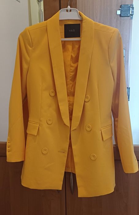 Elegancka żółta marynarka YAS
