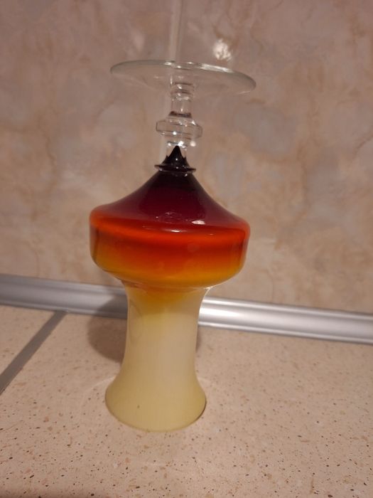 Kielich wazon szkło prl