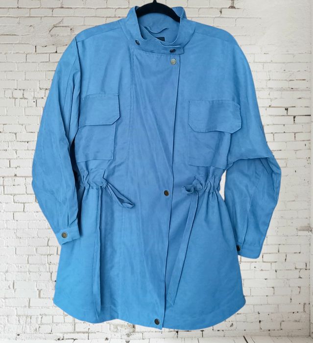 CARRY Niebieska parka Kurtka oversize Koszulowa XS/S