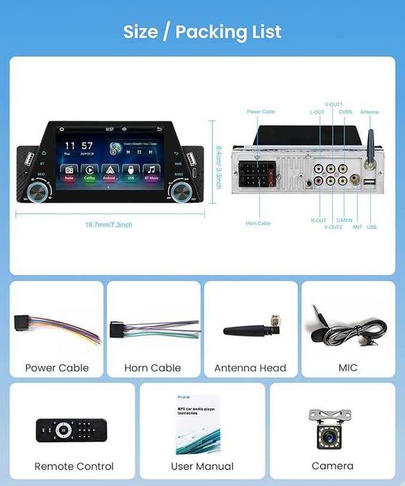 Bezprzewodowe radio samochodowe Carplay