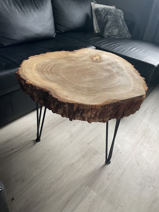 Stół loft dębowy bukowy loft surowy stolik