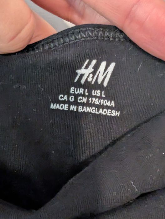 Damski czarny top bez rękawów rozmiar L H&M