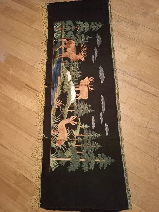 gobelinowy kilim ścienny stary prl 150×50