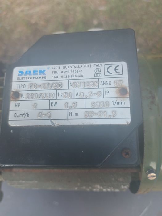 2 Bombas de tirar água trifásicas