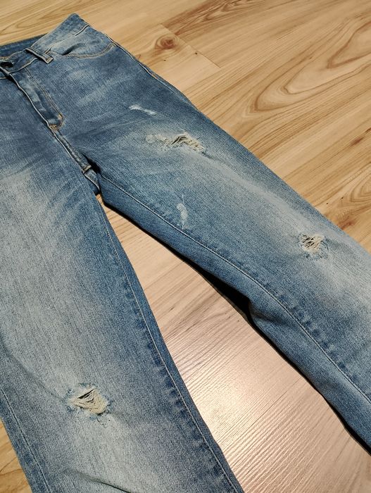 Niebieskie Damskie Spodnie Jeansowe Dżinsowe Carhartt