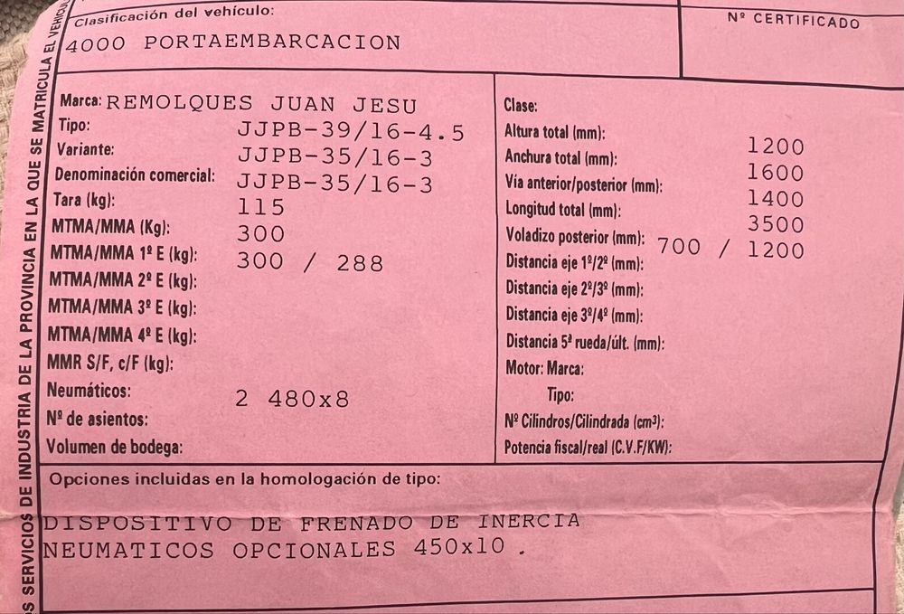 Atrelado para embarcações e Barco Laser classico
