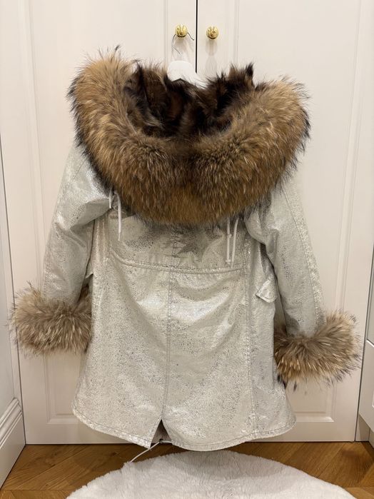Naturalne futro jenot S parka futerko