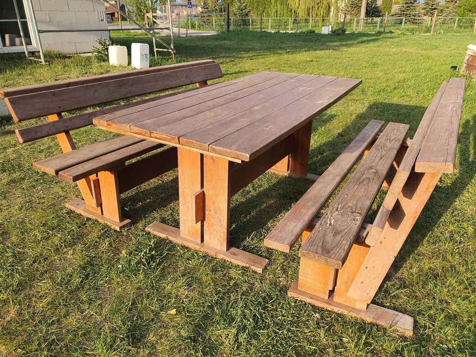 Meble ogrodowe stół, ławki