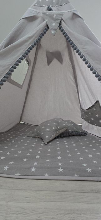 Namiot do zabawy dla dzieci TIPI szary