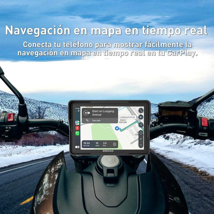 Android Auto/CarPlay para Moto, écran 5", marca ESSGOO, NOVO