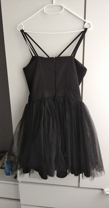 Sukienka czarna tiulowa bal impreza M