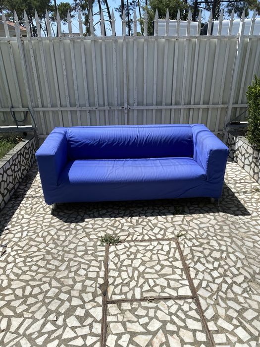 Sofá 3 Lugares - IKEA KLIPPAN com Capa Azul