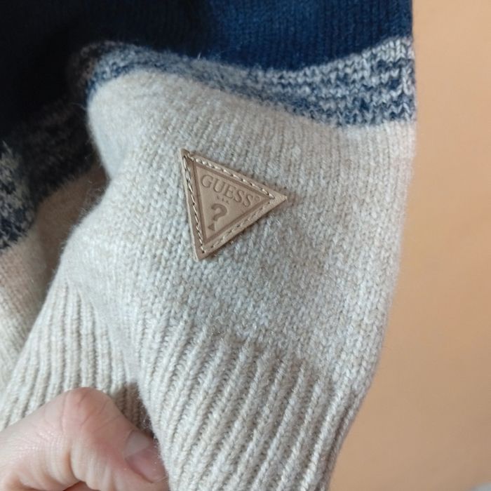 Guess Sweter Męski Szary w Pasy Oryginalny Rozmiar S