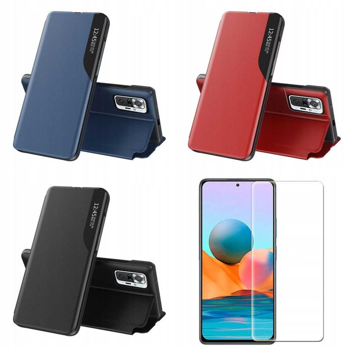 Etui Case Smart View Flip do Redmi Note 10 Pro + Szkło Hartowane