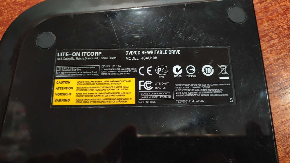 Napęd zewnętrzny Slim LITEON - Nagrywarka DVD