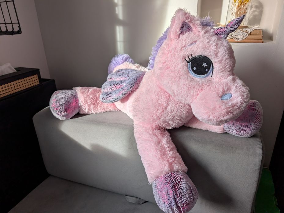 Nowa bez metki maskotka Smiki jednorożec duży dł. 80 cm