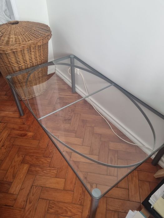 Glass coffee table with frame64552994517121120