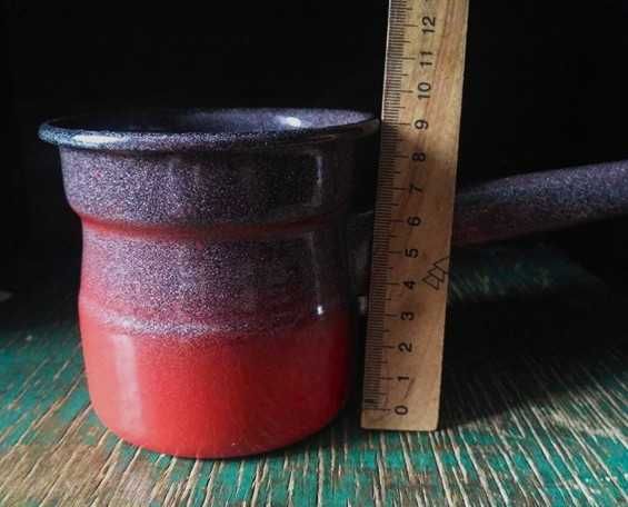 ПОДАРОК  кофеварка турка металл эмалированная новая раритет 450 мл