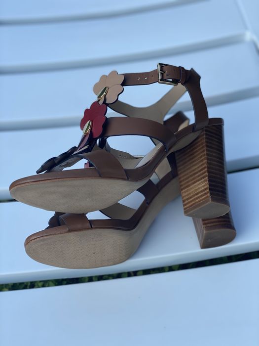 Buty sandały na wysokim obcasie słupku 38