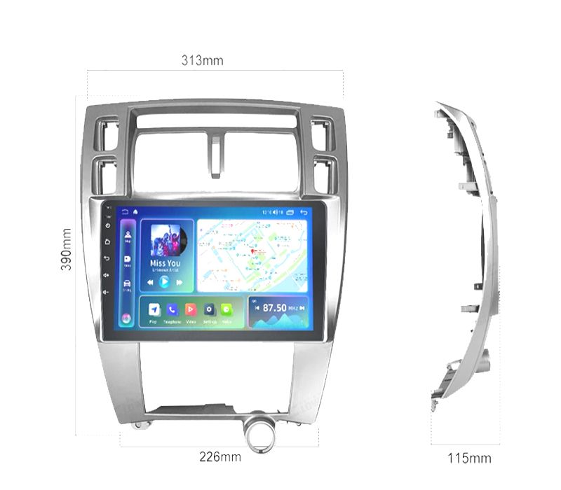 RÁDIO GPS ANDROID 13 HYUNDAI TUCSON 04-10
