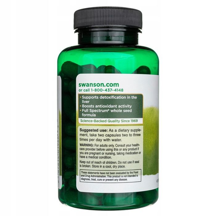 swanson ostropest plamisty milk thistle 100k detox wsparcie wątroby