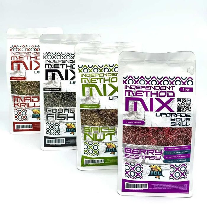 Коропове харчування, метод мікси, пелетс, поп-апи та зернові.