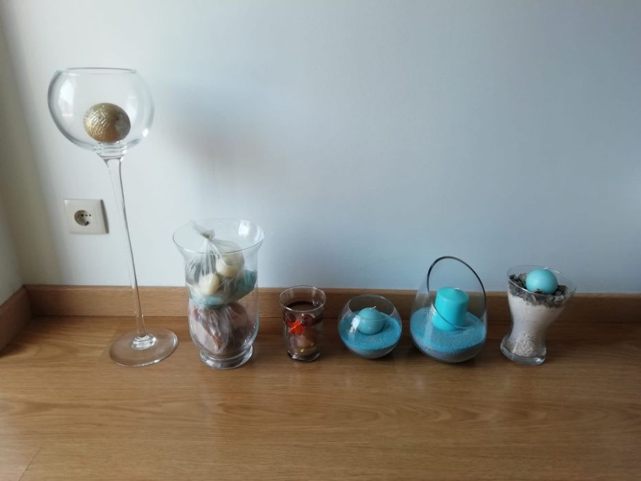 (TOTAL) de Seis (6) Peças em Vidro para Decoração (BOM ESTADO)