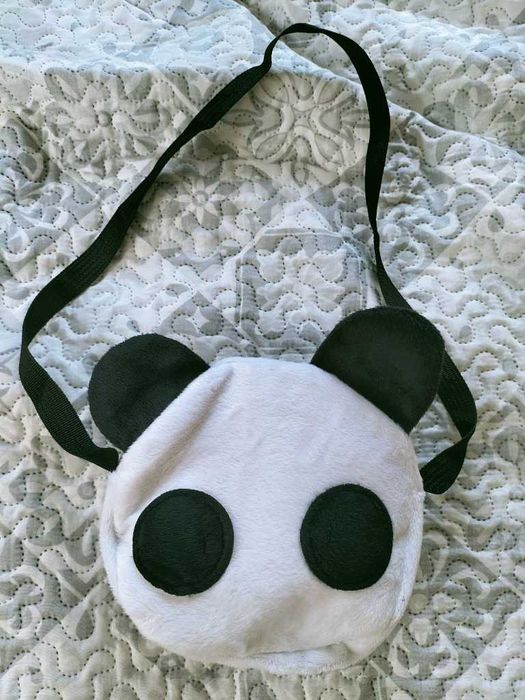 Pluszowa TOREBKA dla Dziecka na ramię, zamek MIŚ PANDA