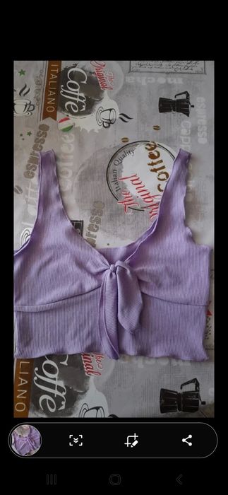 Crop top w prążki rozmiar S firmy Shein