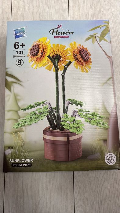 Klocki Flowers Sunflower 101 el. – Słoneczniki w Doniczce DIY | Dekora