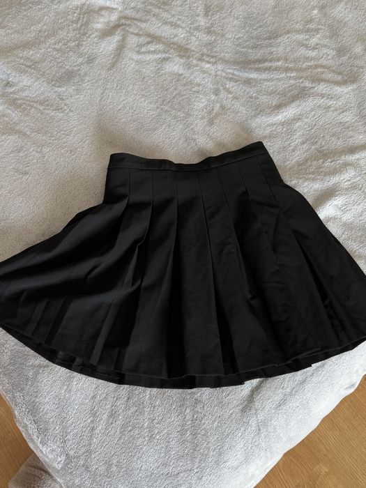Тенисная черная юбка