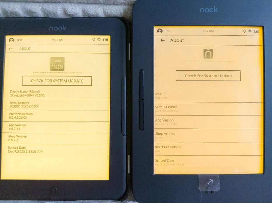 Nook Glowlight 3/4 електронна книга тепле світло книжка