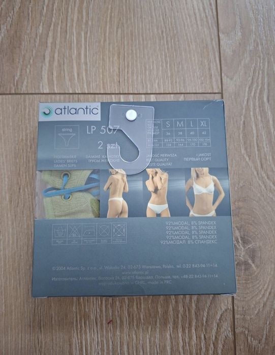 Stringi damskie Atlantic, rozmiar S, 2PACK, modal