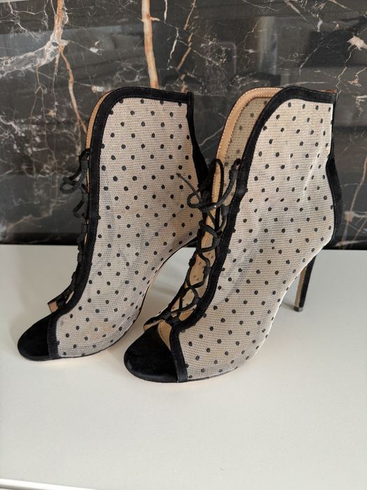 Gianvito Rossi 105 Lace-up Mesh Ankle Boots