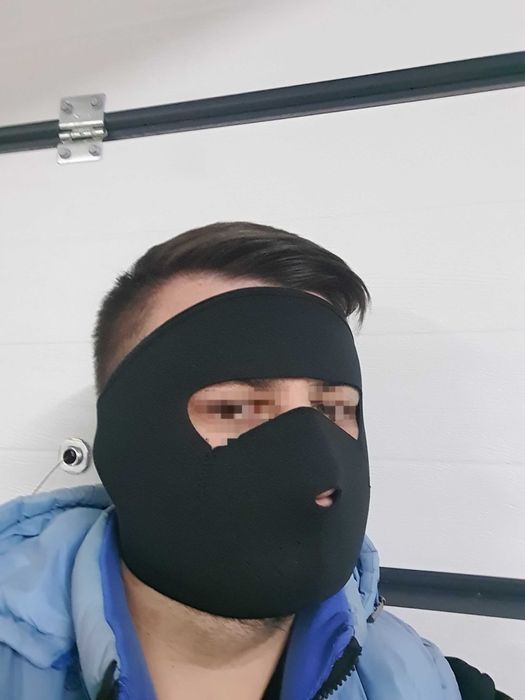 Подшлемник маска под мото шлем, теплая, на липучке