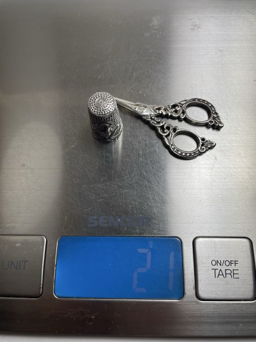 Conjunto em Prata 925 – Tesoura + Dedal (21g)