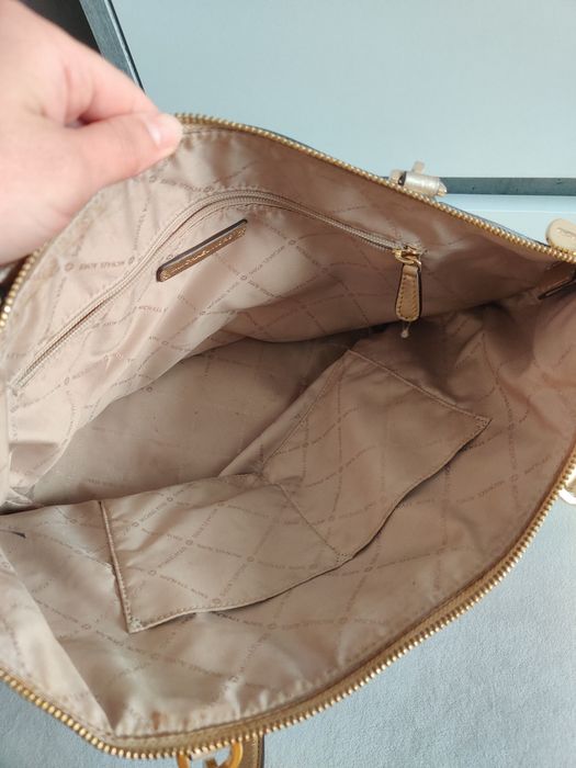 Michael kors gold tote bag шкіряна сумка