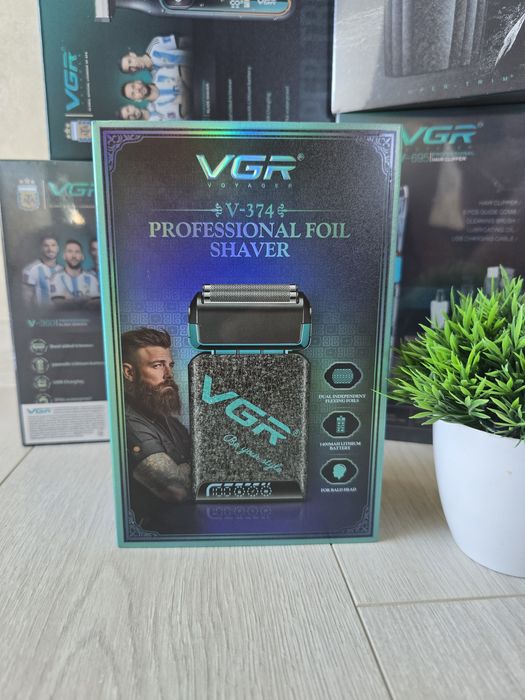 Електробритва VGR V-374  шейвер подвійне лезо LED дисплей бритва  ОРИГІНАЛ