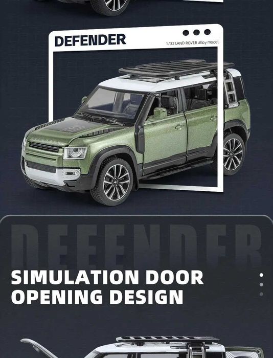 Miniatura do Land Rover Defender 110 Escala 1:32 (SELADO)