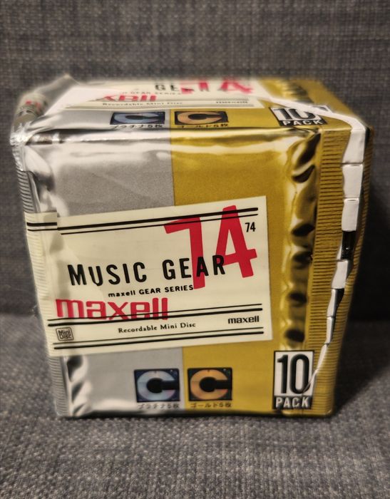 Минидиски Maxell Music Gear 74min Gold и Platinum 10 шт