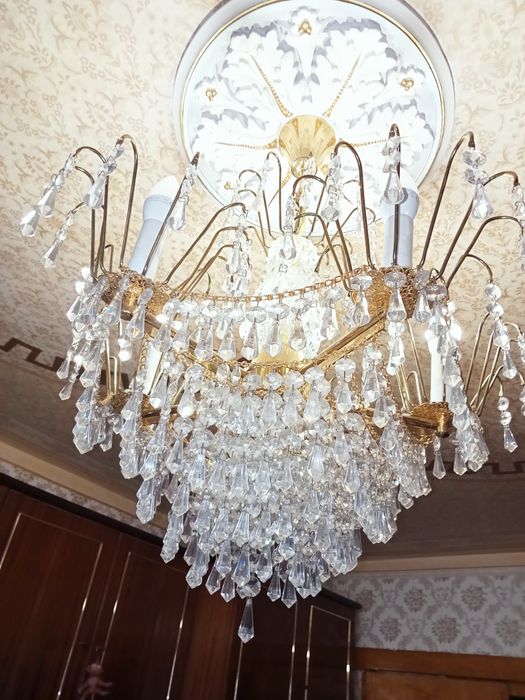 Распродажа! Цена снижена  ! Люстра" Невеста "чешский хрусталь .