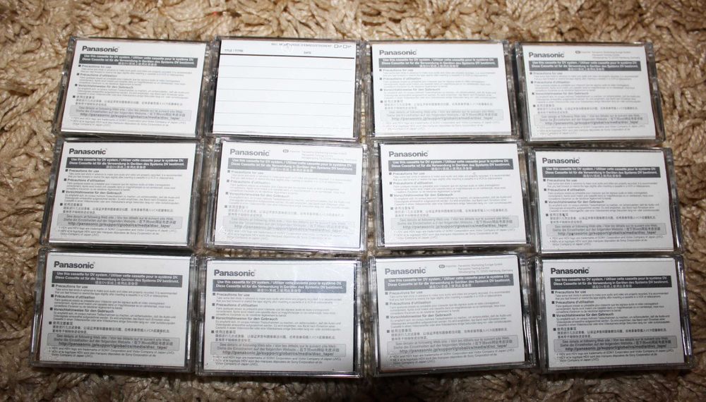 Відеокасети Б-У Mini DV-Panasonic . Касети Mini DV Sony для чистки.