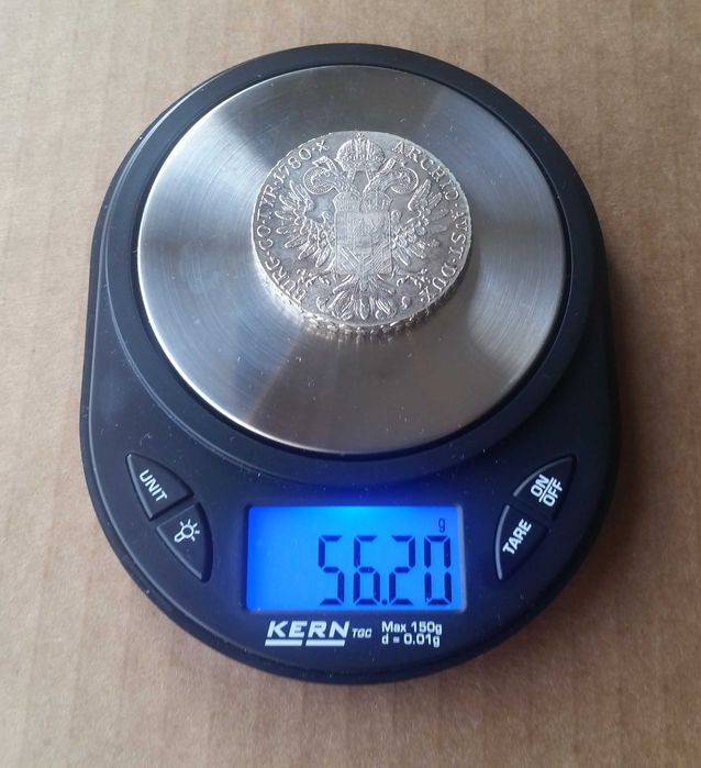 Talar Maria Teresa 1780 Srebro - 2 sztuki