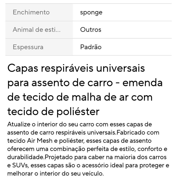 Capas bancos auto
